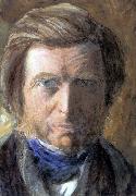 John Ruskin Self-Portrait in a Blue Neckcloth oil on canvas